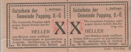 20 HELLER 1920 Stadt PUPPING Oberösterreich Österreich Notgeld Banknote #PE591 - [11] Emissions Locales