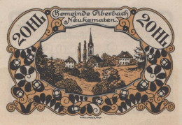 20 HELLER 1920 Stadt PIBERBACH Oberösterreich Österreich Notgeld Banknote #PI171 - [11] Local Banknote Issues