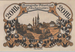 20 HELLER 1920 Stadt PIBERBACH Oberösterreich Österreich Notgeld Banknote #PE398 - [11] Local Banknote Issues