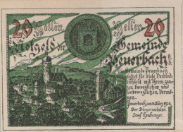 20 HELLER 1920 Stadt PEUERBACH Oberösterreich Österreich Notgeld Banknote #PE282 - [11] Emissions Locales