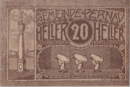 20 HELLER 1920 Stadt PERNAU Oberösterreich Österreich Notgeld Banknote #PE410 - [11] Local Banknote Issues