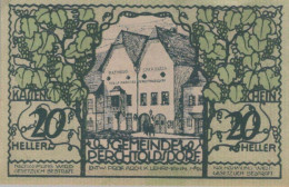 20 HELLER 1920 Stadt PERCHTOLDSDORF Niedrigeren Österreich Notgeld #PE415 - [11] Local Banknote Issues