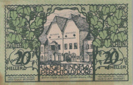 20 HELLER 1920 Stadt PERCHTOLDSDORF Niedrigeren Österreich Notgeld #PE279 - [11] Local Banknote Issues