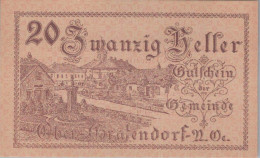 20 HELLER 1920 Stadt OBER-GRAFENDORF Niedrigeren Österreich Notgeld Papiergeld Banknote #PG794 - [11] Emissions Locales