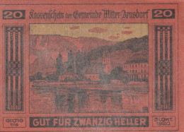 20 HELLER 1920 Stadt MITTER-ARNSDORF Niedrigeren Österreich Notgeld Papiergeld Banknote #PG953 - [11] Emissions Locales