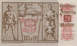20 HELLER 1920 Stadt MELK Niedrigeren Österreich UNC Österreich Notgeld Banknote #PI108 - [11] Local Banknote Issues