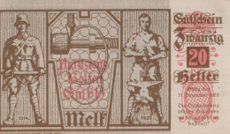 20 HELLER 1920 Stadt MELK Niedrigeren Österreich Notgeld Banknote #PD840 - [11] Emissions Locales