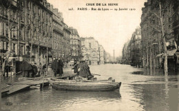 PARIS CRUE DE LA SEINE RUE DE LYON - Überschwemmung 1910