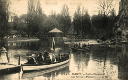 PARIS BUTTES CHAUMONT LES BATEAUX PASSEURS - Inondations De 1910