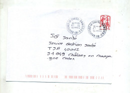 Lettre Cachet  Bruyeres Le Chatel - Manual Postmarks