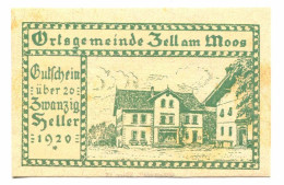 20 Heller 1920 ZELL AM MOOS Österreich UNC Notgeld Papiergeld Banknote #P10504 - [11] Local Banknote Issues