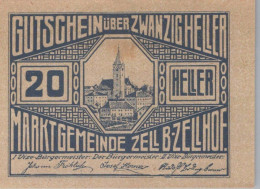 20 HELLER 1920 Stadt ZELL BEI ZELLHOF Oberösterreich Österreich Notgeld #PI162 - [11] Emissions Locales