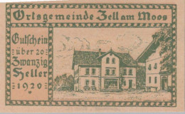 20 HELLER 1920 Stadt ZELL AM MOOS Oberösterreich Österreich Notgeld #PE163 - [11] Emisiones Locales