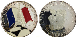 1276 CONGO. República Democrática 1997 CONGO 1000 FRANCS 1997 SOCCER - Kongo (Dem. Republik 1998)