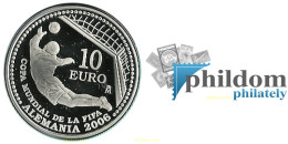 1419 ESPAÑA 2003 2003 MUNDIAL DE LA FIFA ALEMANIA 2006. 10 EUROS. PLATA. - 10 Céntimos