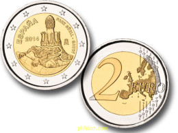 1510 ESPAÑA 2014 2014 MONEDA 2€ PARK GÜELL - 10 Céntimos