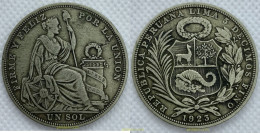 2184 PERU 1923 UN SOL 1923 1 PERU PLATA SILVER - Peru