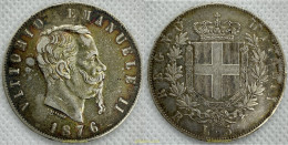 2542 ITALIA 1876 ITALY 5 LIRE 1876 VITTORIO EMANUELE II - A Identifier