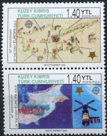 Europa 50 Ans 2006 Chypre Turque - Cyprus - Zypern Y&T N°585 à 586 - Michel N°630A à 631A *** - Se Tenant - Idées Européennes