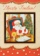 PAPÁ NOEL Feliz Año Navidad Vintage Tarjeta Postal CPSM #PBL419.A - Santa Claus