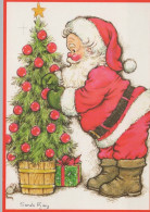 BABBO NATALE Buon Anno Natale Vintage Cartolina CPSM #PBL330.A - Santa Claus
