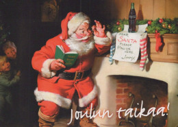 PAPÁ NOEL Feliz Año Navidad Vintage Tarjeta Postal CPSM #PBL234.A - Santa Claus