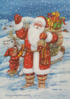 PÈRE NOËL Bonne Année Noël Vintage Carte Postale CPSM #PBL056.A - Santa Claus