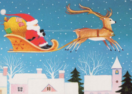 SANTA CLAUS Happy New Year Christmas Vintage Postcard CPSM #PBB122.A - Santa Claus