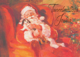PAPÁ NOEL Feliz Año Navidad Vintage Tarjeta Postal CPSM #PBB083.A - Santa Claus