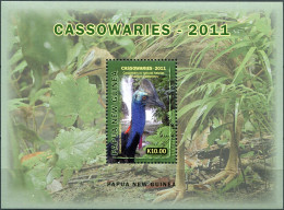 Papua New Guinea 2011. Southern Cassowary (Casuarius Casuarius) (MNH OG) S/S - Papouasie-Nouvelle-Guinée