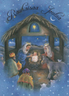 Jungfrau Maria Madonna Jesuskind Weihnachten Religion Vintage Ansichtskarte Postkarte CPSM #PBP886.A - Virgen Mary & Madonnas