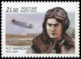 Russia 2016. Centenary Of The Birth Of Alexey P. Maresiev (MNH OG) Stamp - Neufs