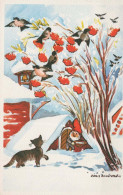 Buon Anno Natale BAMBINO Vintage Cartolina CPSMPF #PKD907.A - Nouvel An