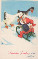 WEIHNACHTSMANN SANTA CLAUS Neujahr Weihnachten GNOME Vintage Ansichtskarte Postkarte CPSMPF #PKD849.A - Santa Claus