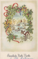 Feliz Año Navidad Vintage Tarjeta Postal CPSMPF #PKD741.A - Nouvel An