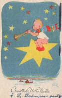 Buon Anno Natale BAMBINO Vintage Cartolina CPSMPF #PKD792.A - Nouvel An