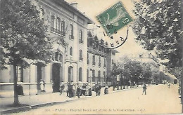 CPA Paris Hôpital Boucicaut Et  Rue De La Convention - District 15