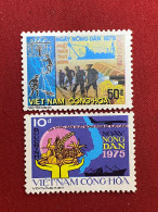 Stamps Vietnam South (Journée De L'Agricilture - 26/3/1975 ) -GOOD Stamps- 1set/2pcs - Vietnam