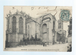 CPA - 55 - Verdun - La Cathédrale - Vue Prise Près De L'Ecole Des Garçons - Animée - Circulée En 1906 - Verdun