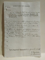 Vatican Invito Comunità Di Veroli Consiglio Generale Deliberare Proposte.  7 Agosto 1838 - Ohne Zuordnung