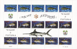 Wallis Et Futuna N°543/545 - Poissons - Feuille Entière - Neufs ** Sans Charnière - TB - Unused Stamps