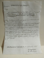 Vatican Invito Comunità Di Veroli Consiglio Generale Deliberare Proposte.  9 Settembre 1838 - Non Classés