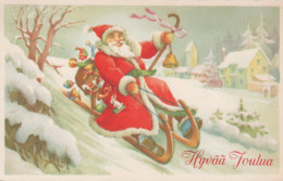 PÈRE NOËL NOËL Fêtes Voeux Vintage Carte Postale CPSMPF #PAJ496.FR - Santa Claus