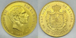 3940 ESPAÑA 1885 ALFONSO XII - 25 PESETAS - 1885*85 - MADRID - MS M - Collections
