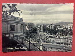 Cartolina - Palermo - Piazza Castelnuovo - 1956 - Palermo