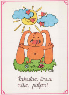 RABBIT Animals Vintage Postcard CPSM #PBR125.GB - Autres & Non Classés