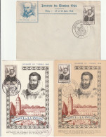 Journée Du Timbre 1946 1er Jour 29/6/46, 1 Enveloppe 2 Cartes, Metz  Angoulême  Ambert. Cote 75€ - Covers & Documents