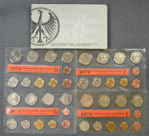 Deutschland • Kursmünzen 1979 DFGJ • Stempelglanz / UNC • Mint: 26'000 Ex. •  Kursmünzensatz / Set / KMS • [24-903] - Mint Sets & Proof Sets