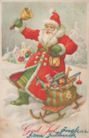PAPÁ NOEL NAVIDAD Fiesta Vintage Tarjeta Postal CPSMPF #PAJ487.ES - Santa Claus