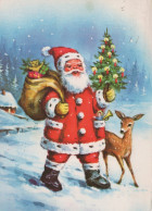 PAPÁ NOEL NAVIDAD Fiesta Vintage Tarjeta Postal CPSM #PAJ694.ES - Santa Claus